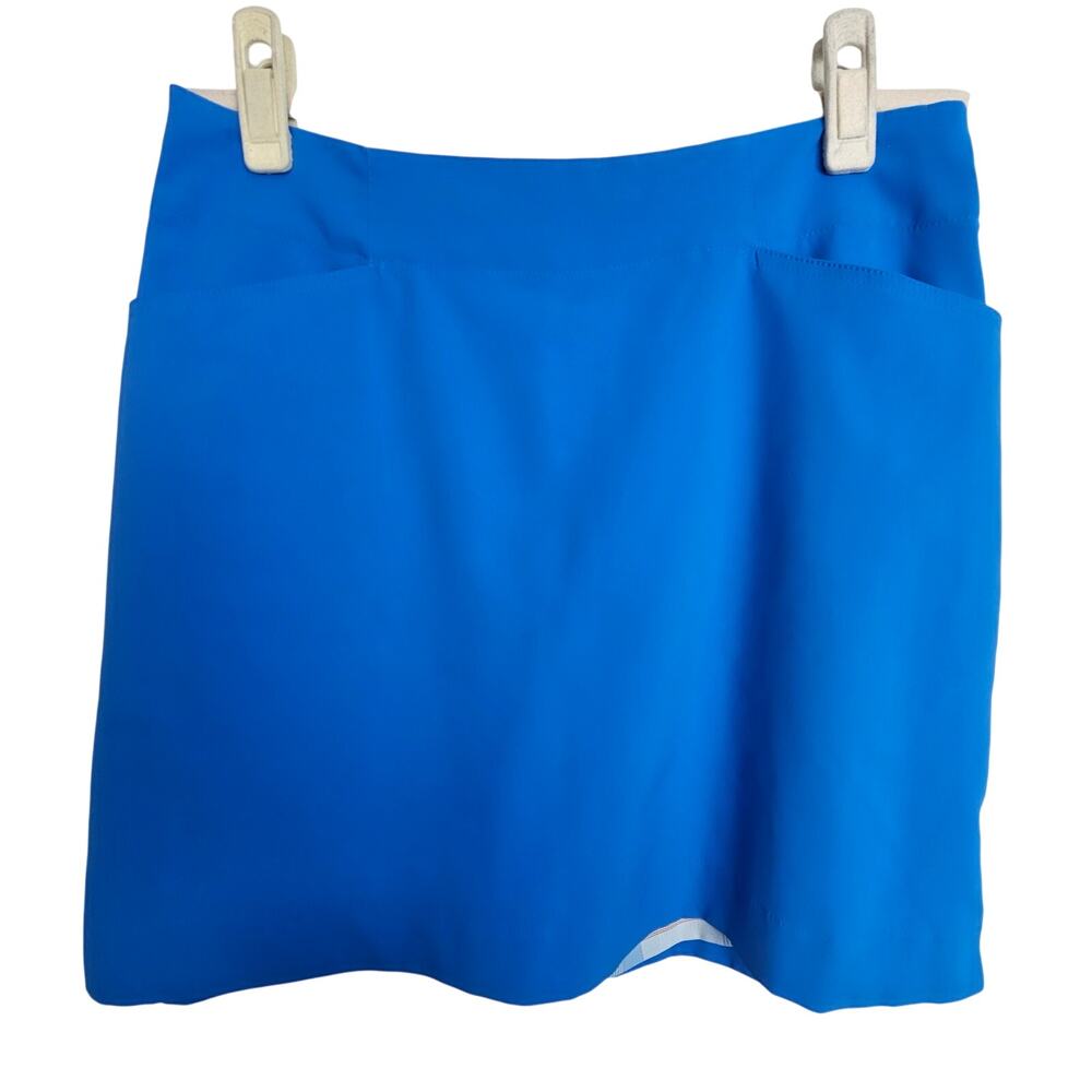 Nike Golf Skorts Blue Athletic Skirt Shorts Side Zips FitDry Women 4 Pull On